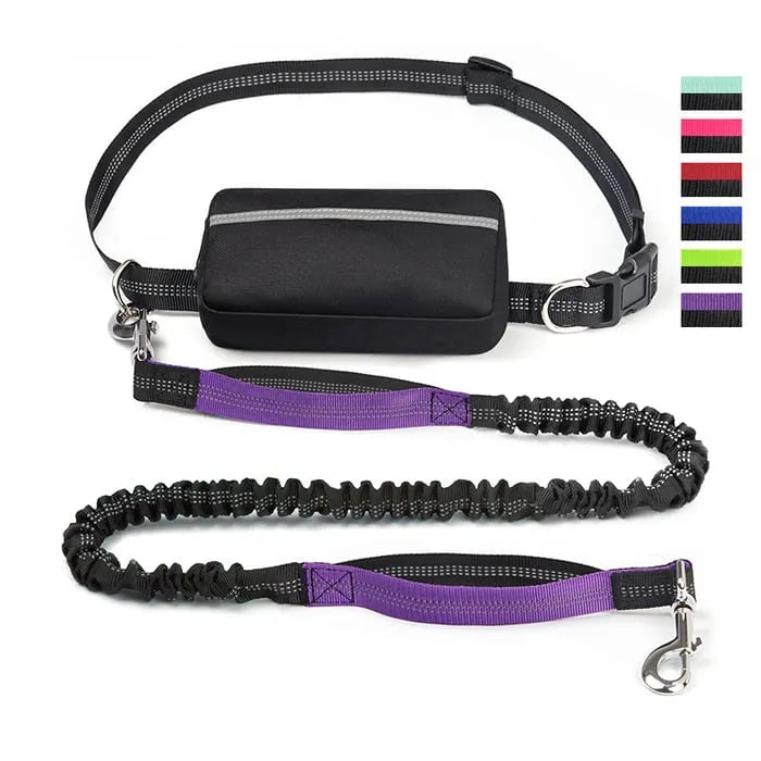 Hands Free Dog Leash with Zipper Pouch