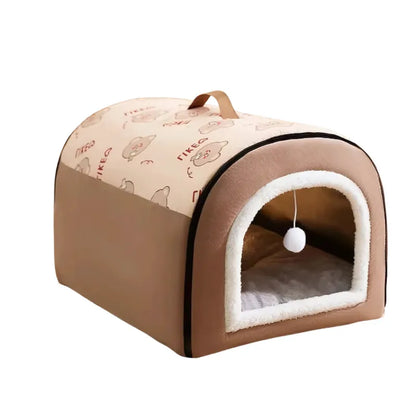 Foldable Pet House for Warm & Snug Naps