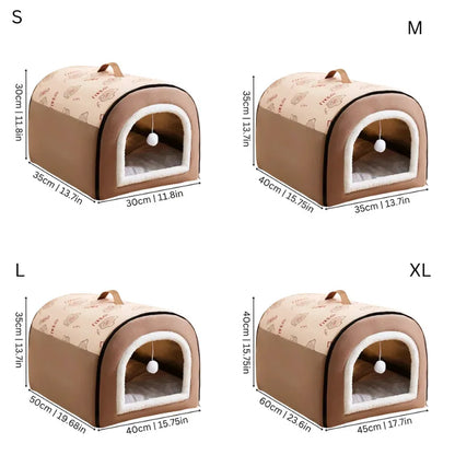 Foldable Pet House for Warm & Snug Naps